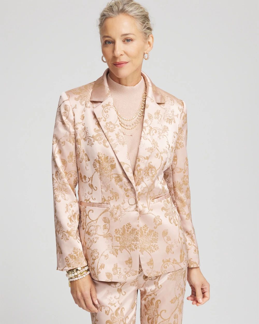 Satin Jacquard Blazer | Chico's